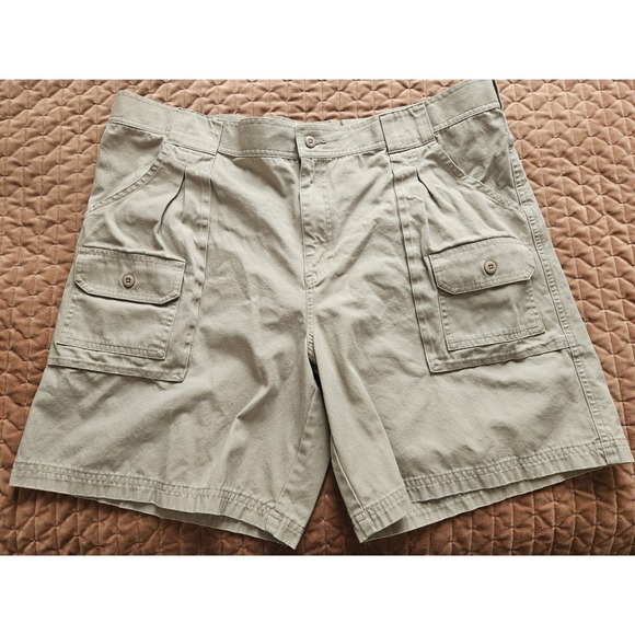 Cabela's Other - Cabela's Men's 100% Cotton Tan Cargo Outdoors Hiking Shorts (Flaw), Size 42